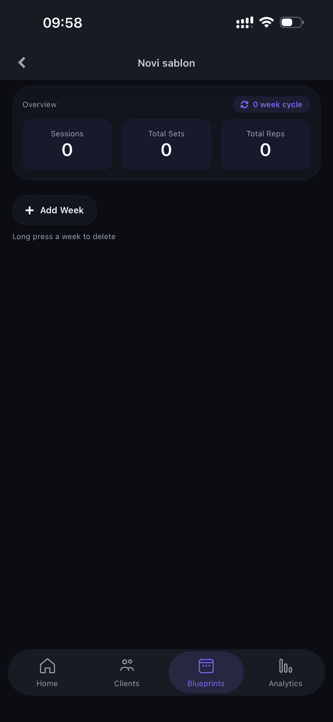 Kreirajte Novi Blueprint