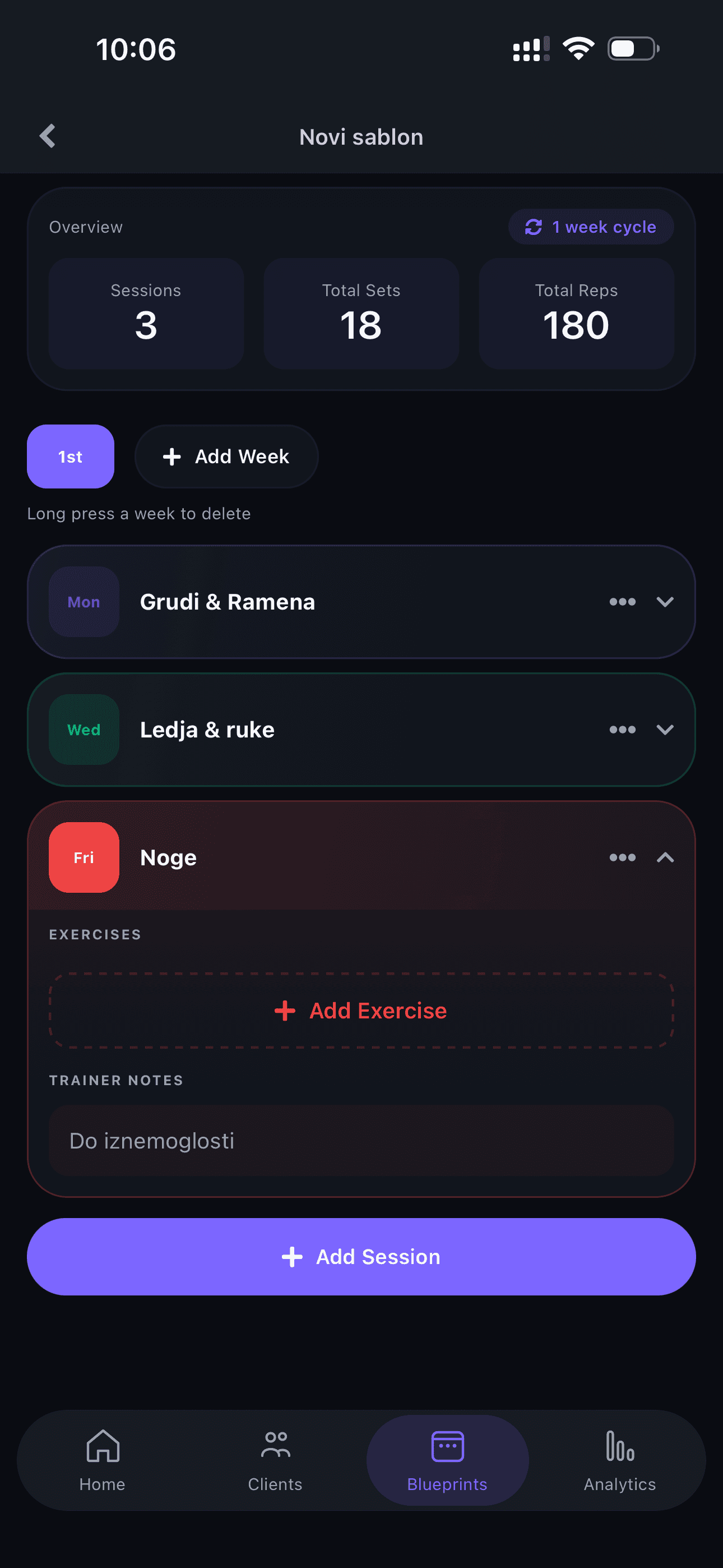 Dodajte Više Sesija